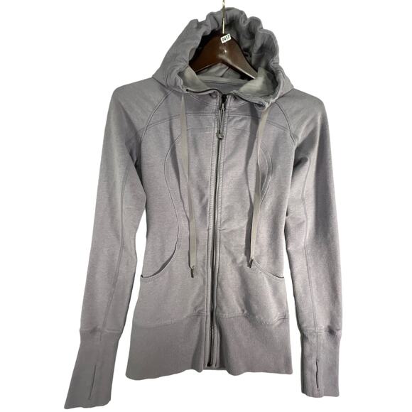 Lululemon Lavender Women’s Full Zip Scuba Hoodie Size 2 Athleisure Yoga Active - Picture 1 of 8